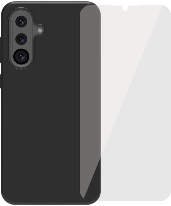 BlueBuilt Samsung Galaxy A36 Back Cover Zwart + Screenprotector Glas Main Image