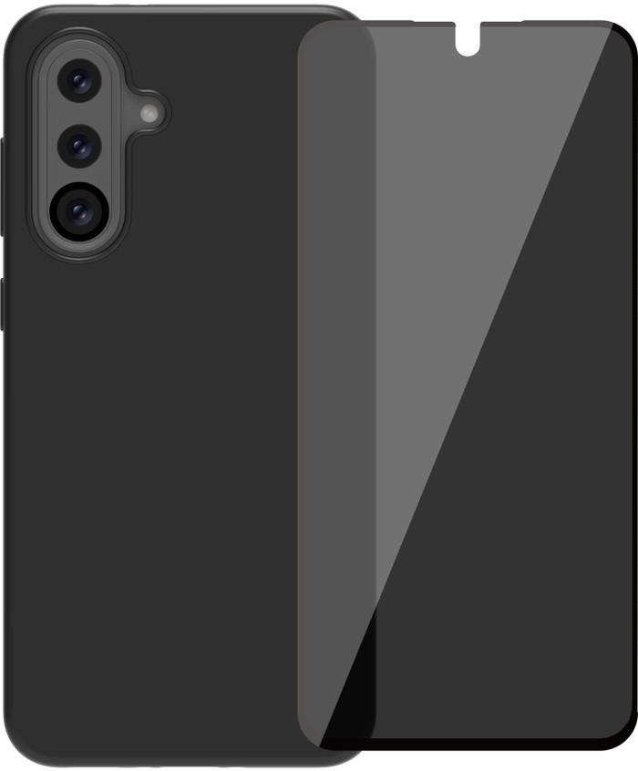 BlueBuilt Samsung Galaxy A36 Back Cover Zwart + Privacy Filter Screenprotector Glas Main Image