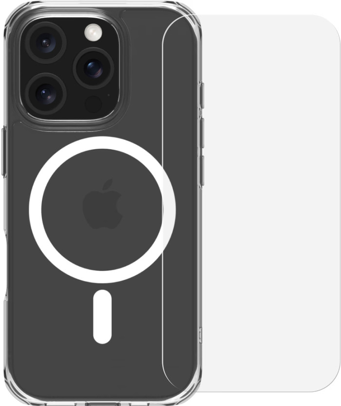BlueBuilt Protective Back Cover met MagSafe iPhone 16 Pro + Screenprotector Glas Main Image