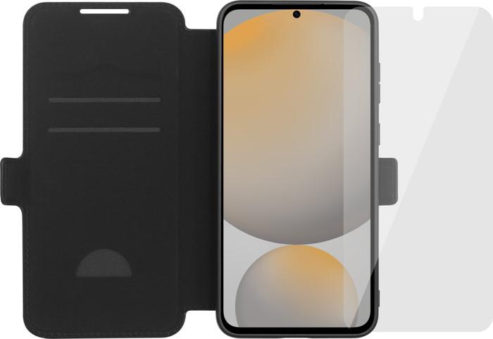 BlueBuilt Samsung Galaxy S25 FE Book Case Zwart + Screenprotector Glas Main Image