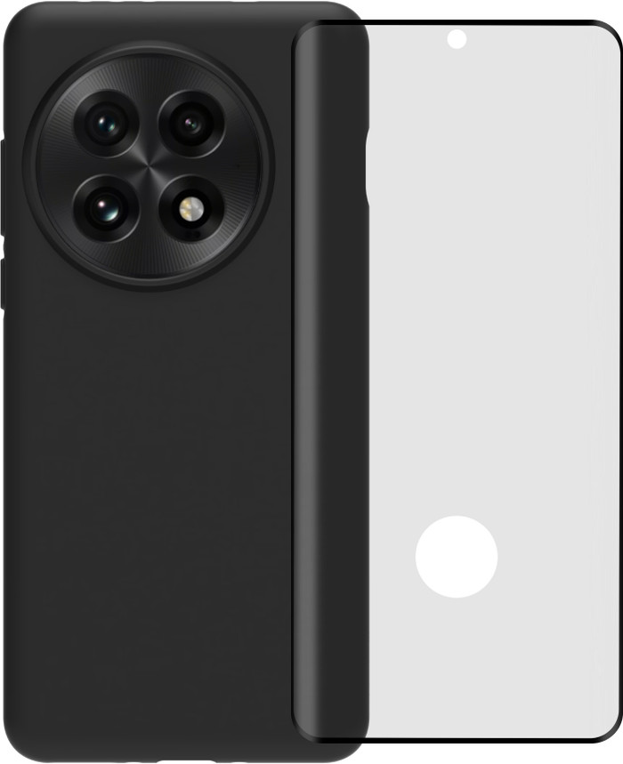 BlueBuilt Back Cover OnePlus 13 Zwart + Screenprotector Glas Main Image