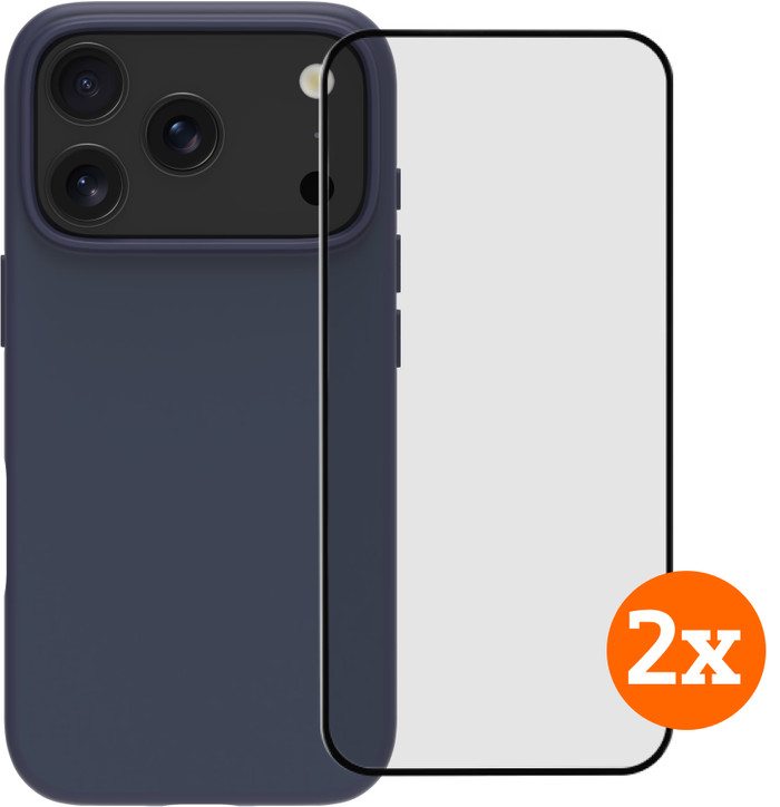 BlueBuilt Protective Back Cover met MagSafe iPhone 17 Pro Blue + Screenprotector Duo Pack Main Image