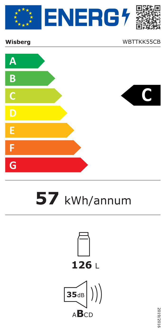 Wisberg WBTTKK55CB energielabel