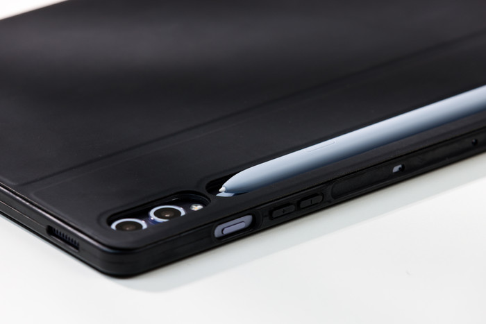 BlueBuilt Samsung Galaxy Tab S10 Plus / Tab S9 Plus / Tab S9 FE Plus Book Case Black product in use