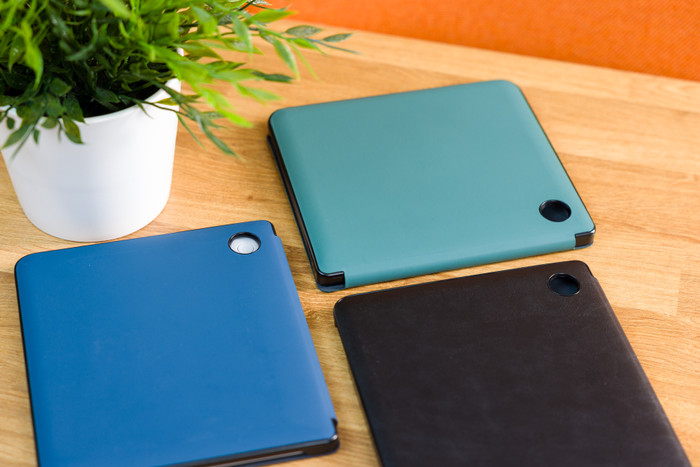 BlueBuilt Kobo Libra Colour Book Case Groen product in gebruik