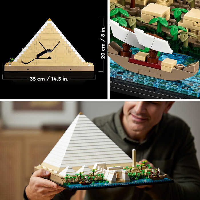 LEGO Architecture Grote Piramide van Gizeh 21058 product in gebruik