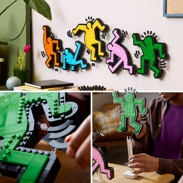 LEGO Art Keith Haring Dansende Figuren 31216 product in gebruik