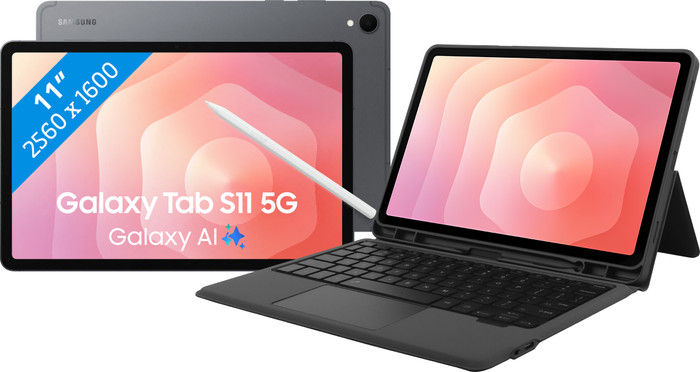 Samsung Galaxy Tab S11 11 inch 256GB Wifi Grijs + BlueBuilt Toetsenbord Hoes QWERTY Main Image
