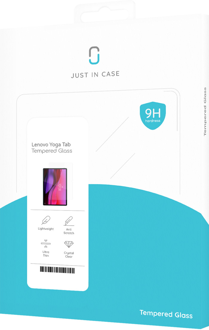 Just in Case Lenovo Idea Tab Screenprotector Glas verpakking