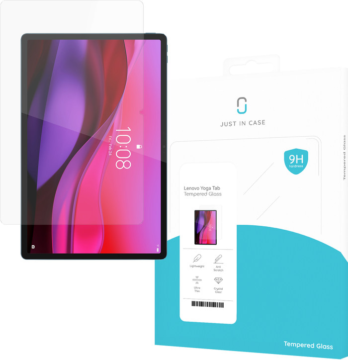 Just in Case Lenovo Idea Tab Screenprotector Glas verpakking