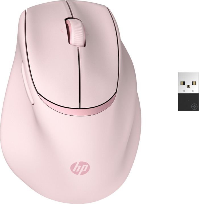 HP Tilt Ergonomische Muis 720M Roze bovenkant