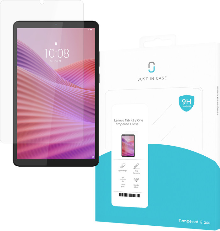 Just in Case Lenovo One Screenprotector Glas verpakking