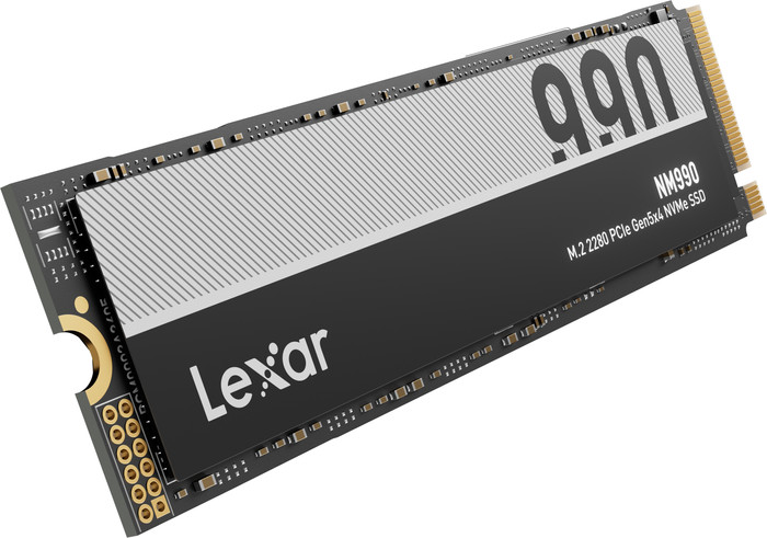Lexar NM990 PCIe 5.0 M.2 SSD 4TB rechterkant