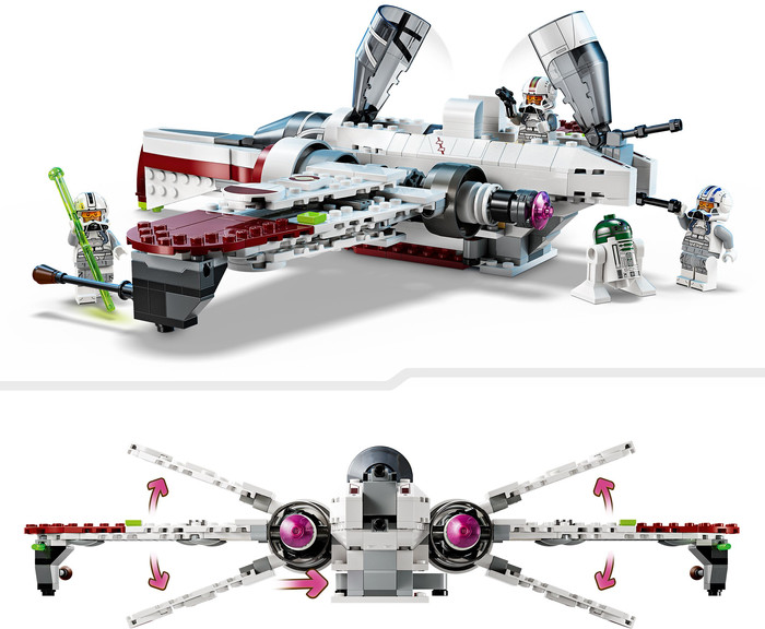 LEGO Star Wars ARC-170 Starfighter 75402 product in gebruik