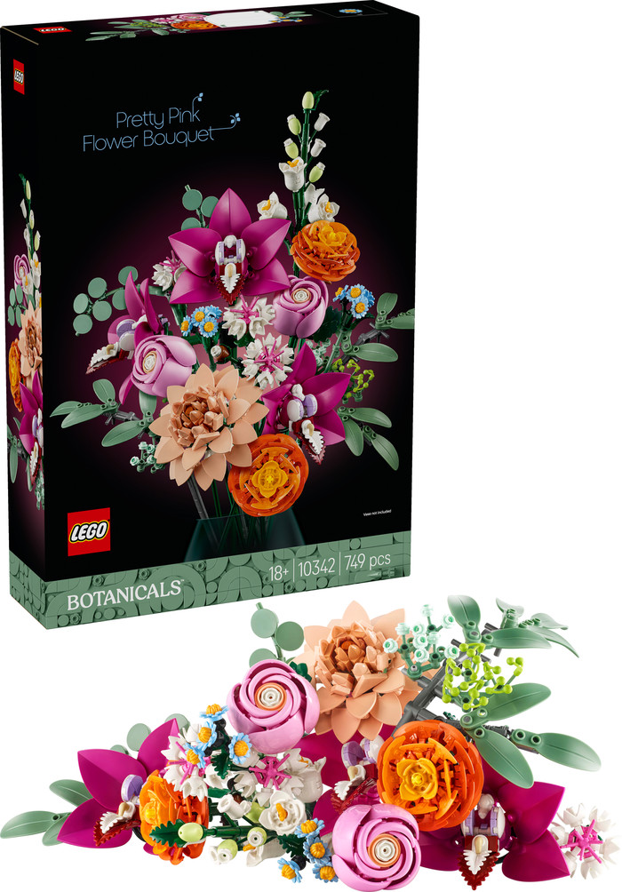 LEGO Botanicals Roze Boeket 10342 rechterkant