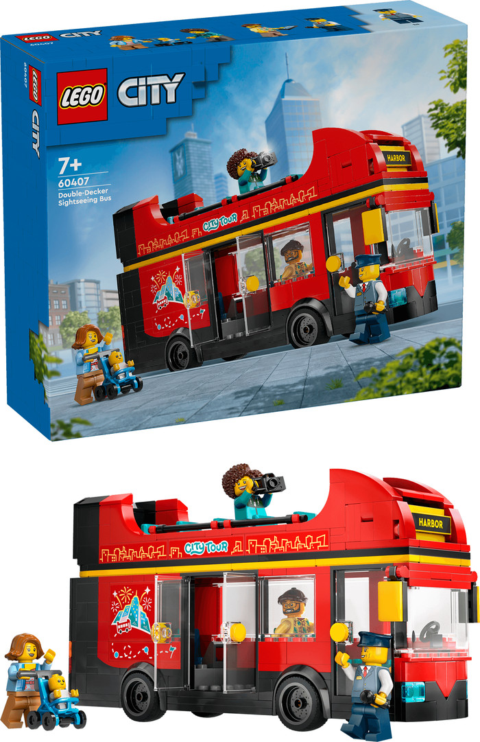 LEGO City Red Double-Decker Sightseeing Bus 60407 right side