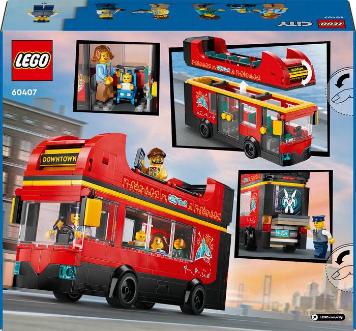 LEGO City Red Double-Decker Sightseeing Bus 60407 packaging