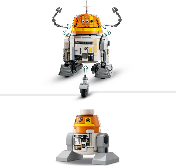 LEGO Star Wars Chopper (C1-10P) Astromech Droid 75416 product in gebruik