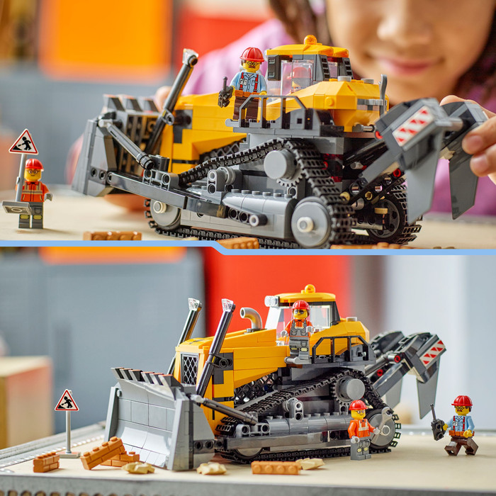 LEGO City Gele bulldozer 60466 product in gebruik