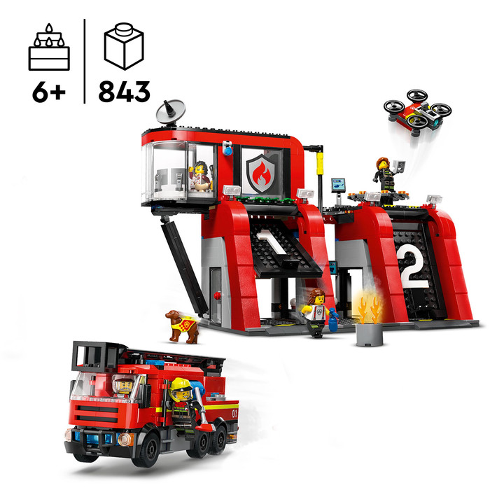 LEGO City Fire Station with Fire Truck 60414 product in use