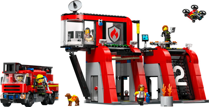 LEGO City Fire Station with Fire Truck 60414 Main Image