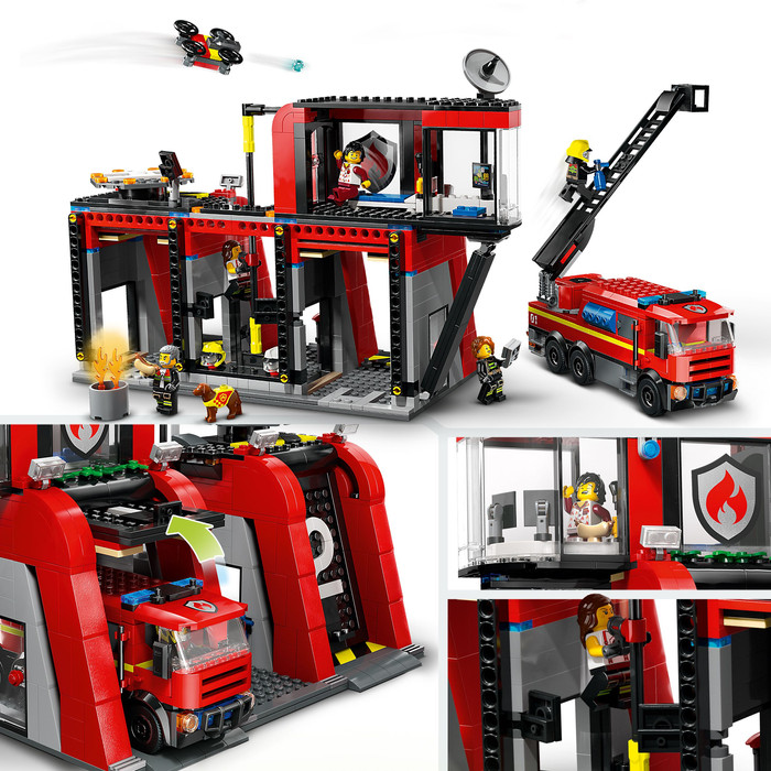 LEGO City Fire Station with Fire Truck 60414 product in use