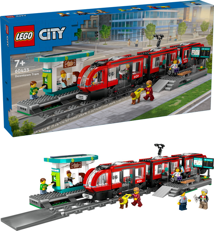 LEGO City Stadstram en Station 60423 rechterkant