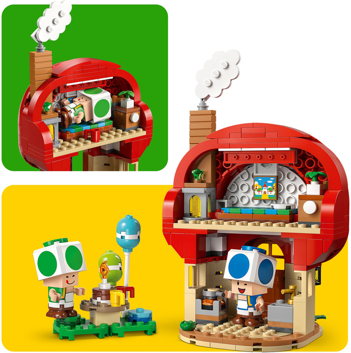 LEGO Super Mario Toads huisfeestje 72041 product in gebruik