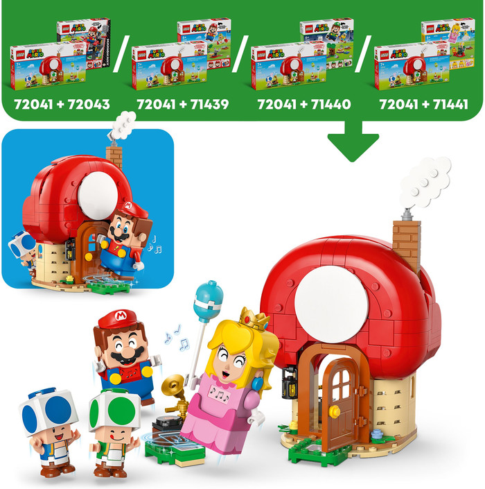 LEGO Super Mario Toads huisfeestje 72041 product in gebruik
