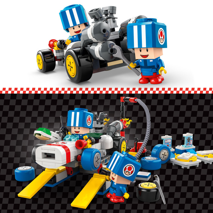 LEGO Super Mario: Mario Kart Toads garage 72035 product in gebruik