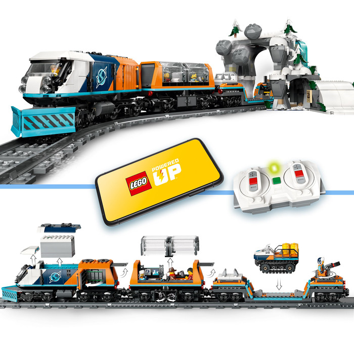 LEGO City Onderzoekstrein op de Noordpool 60470 product in gebruik