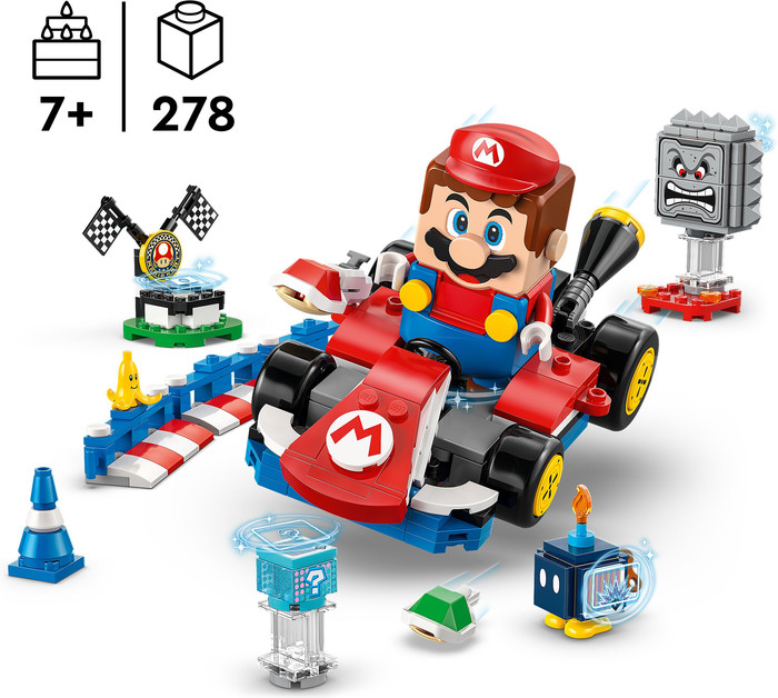 LEGO Super Mario Mario Kart interactieve Mario en standaardkart 72043 visual leverancier