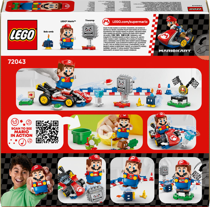 LEGO Super Mario Mario Kart interactieve Mario en standaardkart 72043 verpakking