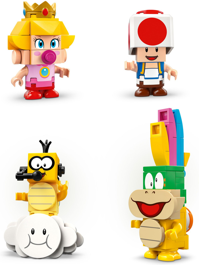 LEGO Super Mario: Mario Kart Baby Peach en Grand Prix set 72036 product in gebruik