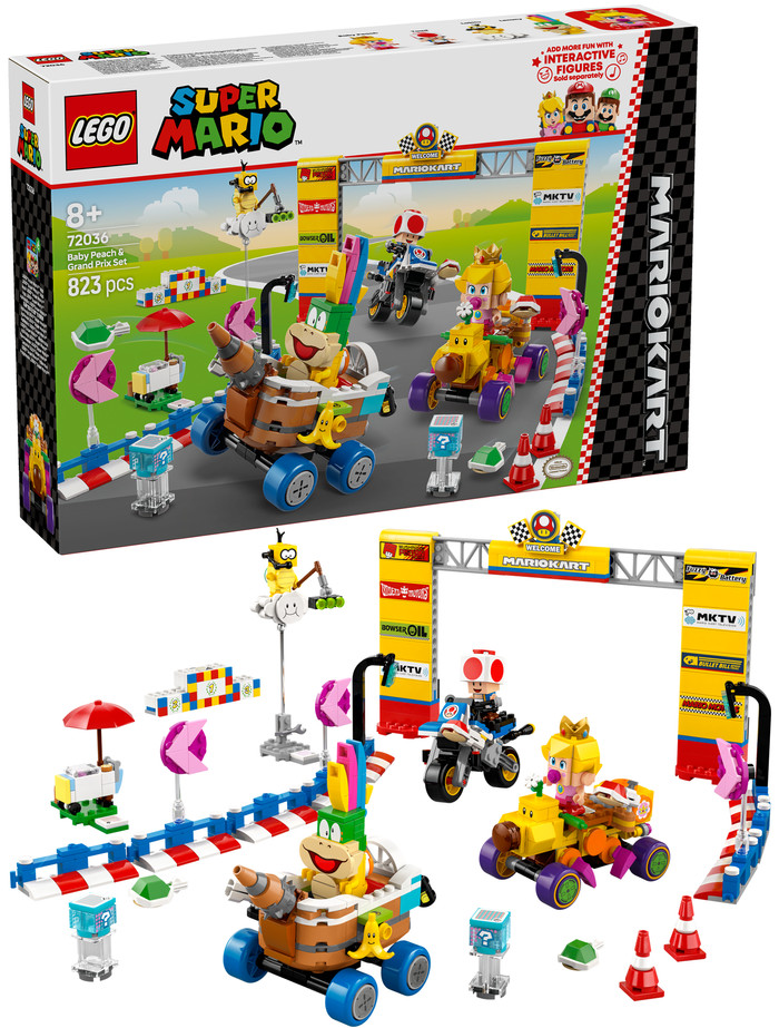 LEGO Super Mario: Mario Kart Baby Peach en Grand Prix set 72036 rechterkant