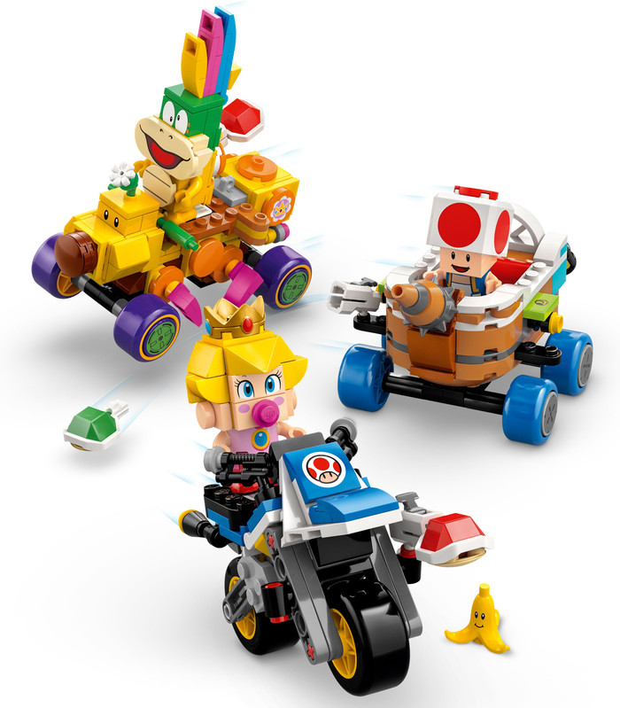 LEGO Super Mario: Mario Kart Baby Peach en Grand Prix set 72036 product in gebruik