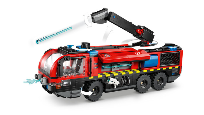 LEGO City Luchthaven Brandweertruck 60499 product in gebruik