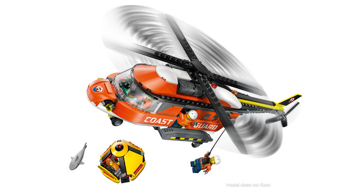 LEGO City Kustwacht Helikopter 60503 product in gebruik