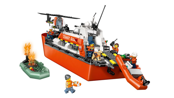LEGO City Kustwacht Reddingsboot en Helikopter 60504 product in gebruik