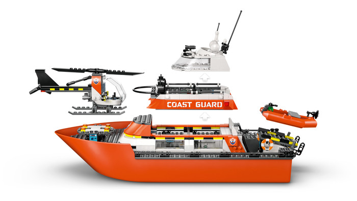 LEGO City Kustwacht Reddingsboot en Helikopter 60504 product in gebruik