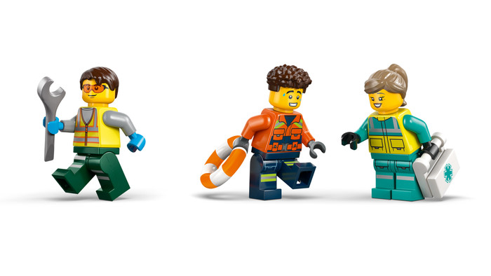 LEGO City Vliegtuig, Servicewagen en Hovercraft remix 60505 product in gebruik