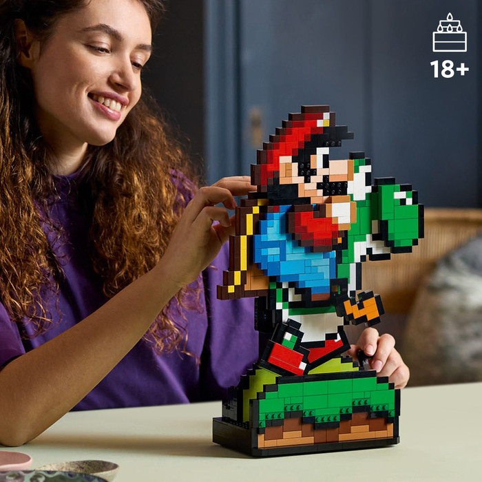 LEGO Super Mario World: Mario en Yoshi 71438 product in gebruik