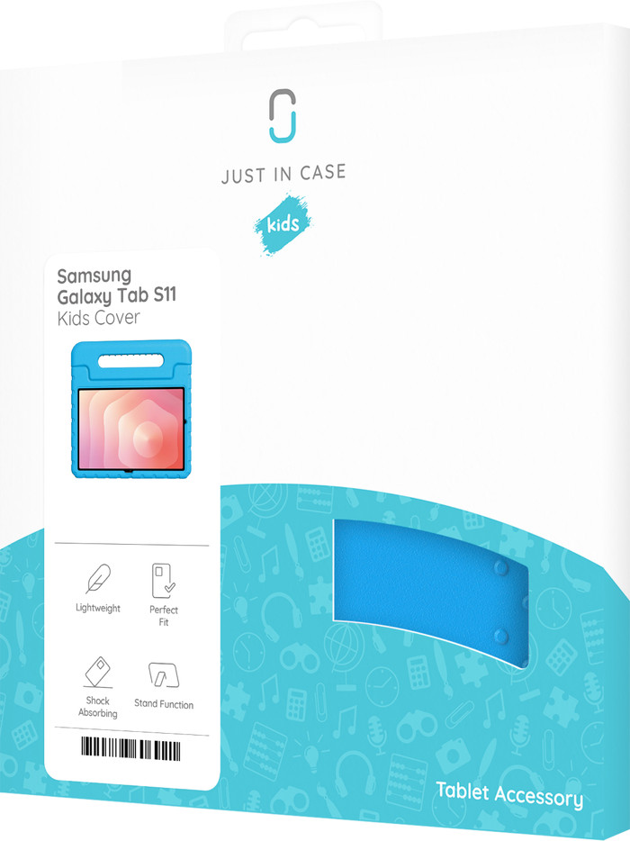 Just in Case Samsung Galaxy Tab S11 Kids Cover Blauw verpakking