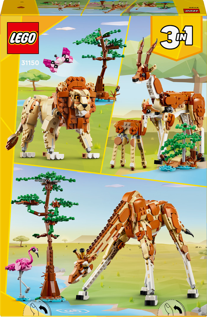 LEGO Creator 3-in-1 Safaridieren 31150 verpakking