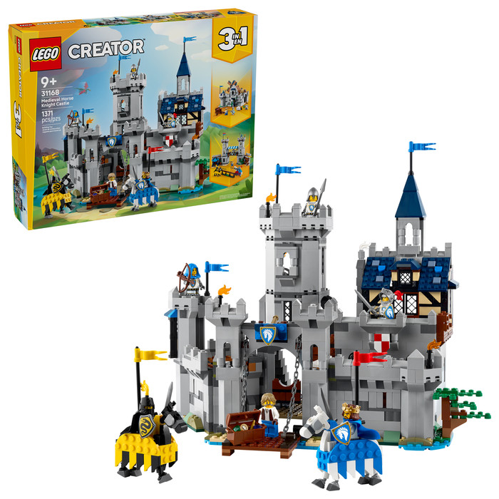 LEGO Creator 3-in-1 Middeleeuws Kasteel met Ridders te Paard 31168 rechterkant