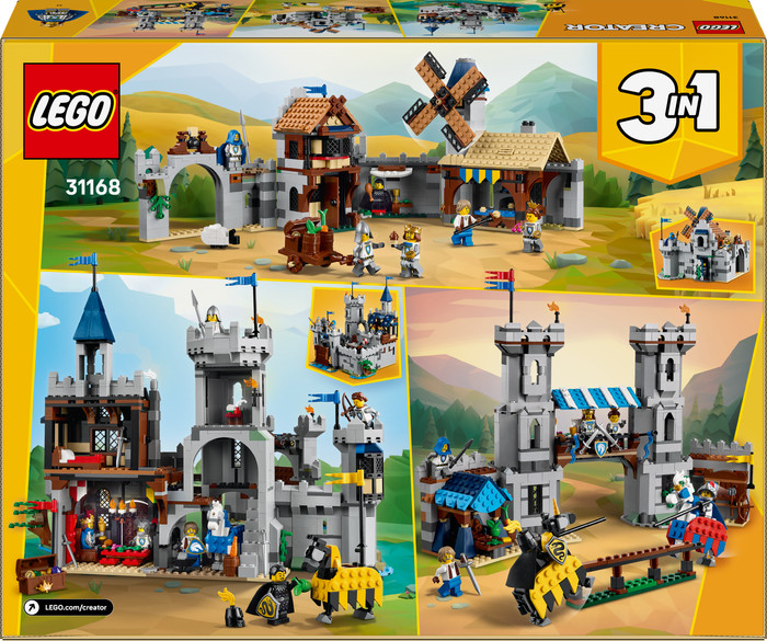 LEGO Creator 3-in-1 Middeleeuws Kasteel met Ridders te Paard 31168 verpakking