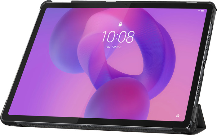 Just in Case Lenovo Idea Tab Tri-Fold Book Case Zwart rechterkant
