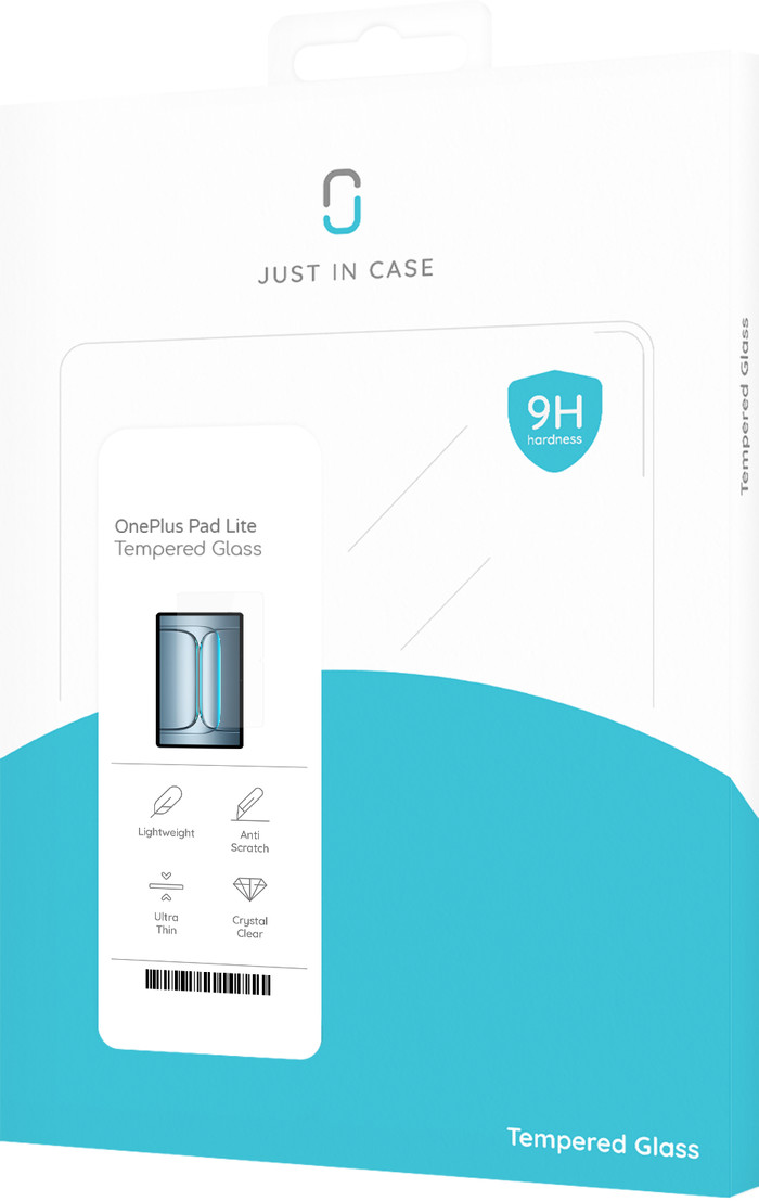 Just in Case OnePlus Pad Lite Screenprotector Glas verpakking