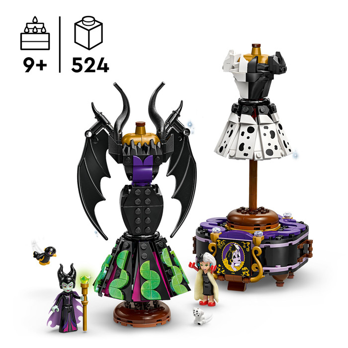 LEGO Disney de Jurken van Malificent en Cruella de Vil 43262 product in gebruik