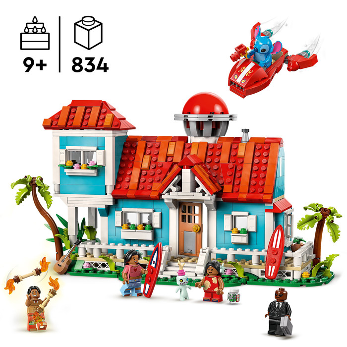 LEGO Disney Lilo en Stitch Strandhuis 43268 product in gebruik